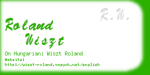 roland wiszt business card